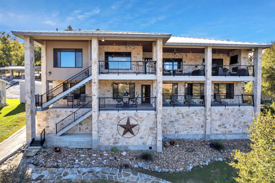 Expansive Covered Outdoor Patios and Lake Views