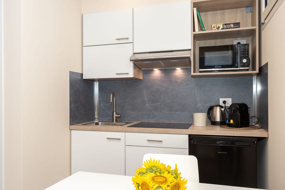 Modern kitchen, fully equipped and ready