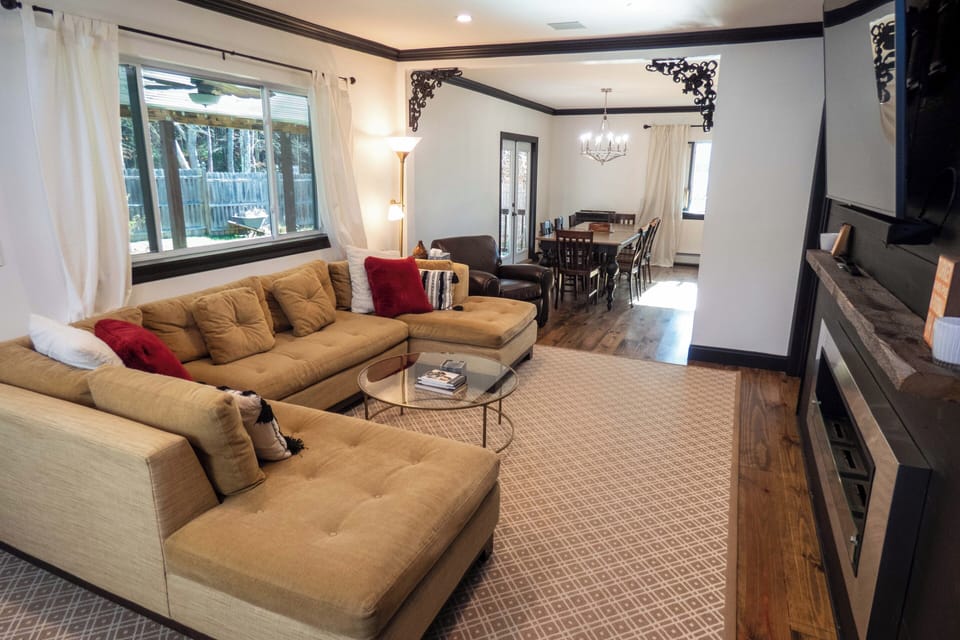All the areas on the main floor are open concept