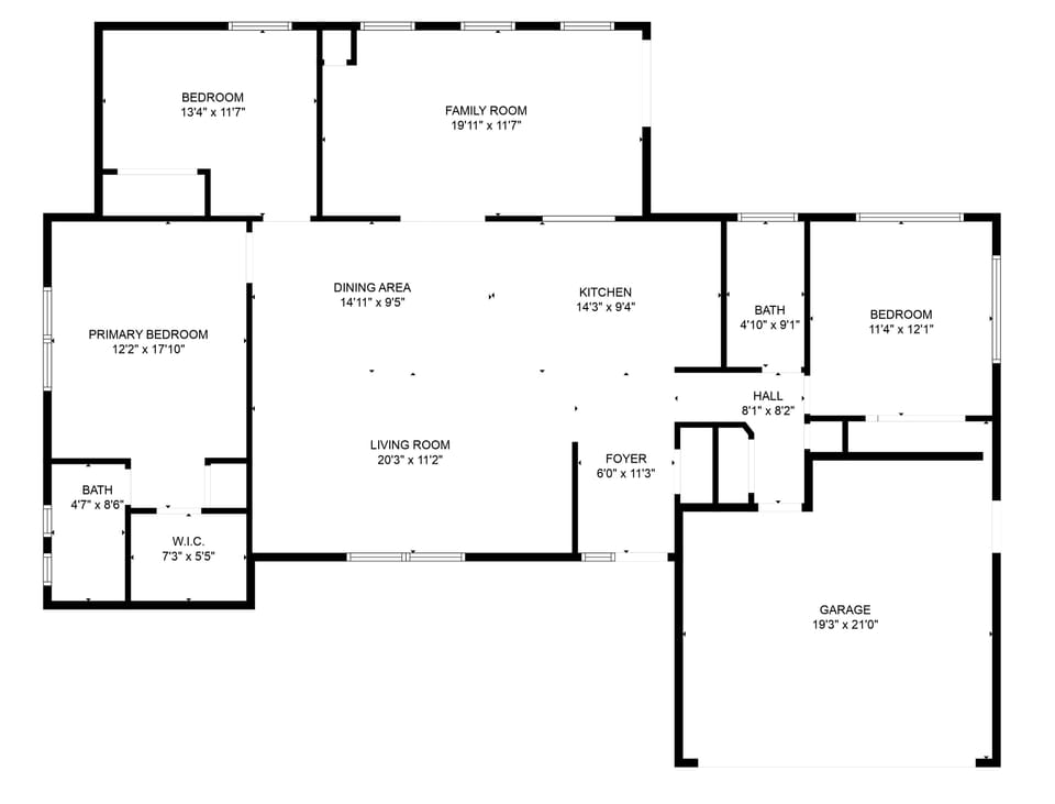 Floor plan of the home. 
