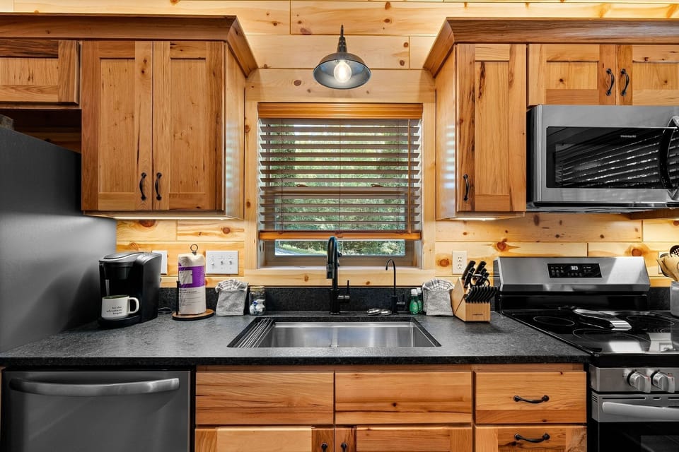 Indoors, Kitchen, Microwave, Oven, Sink