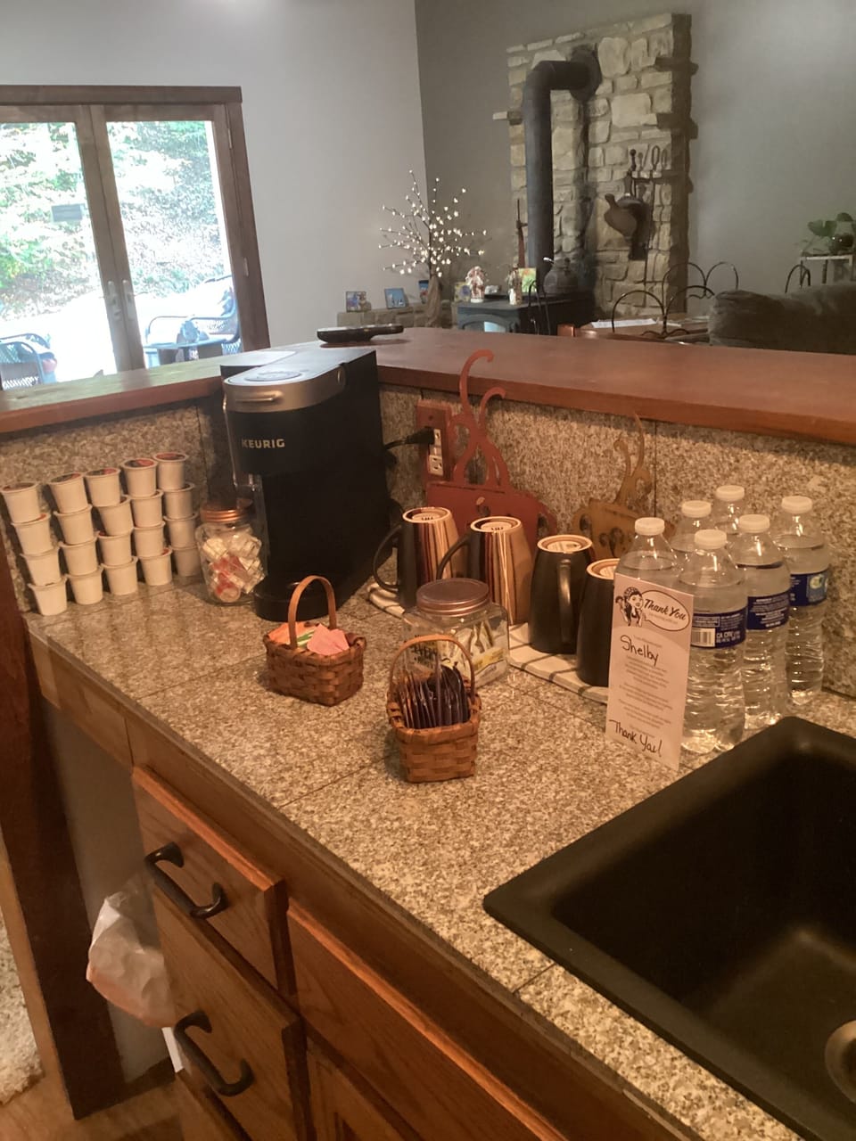 Coffee station with teas as well
