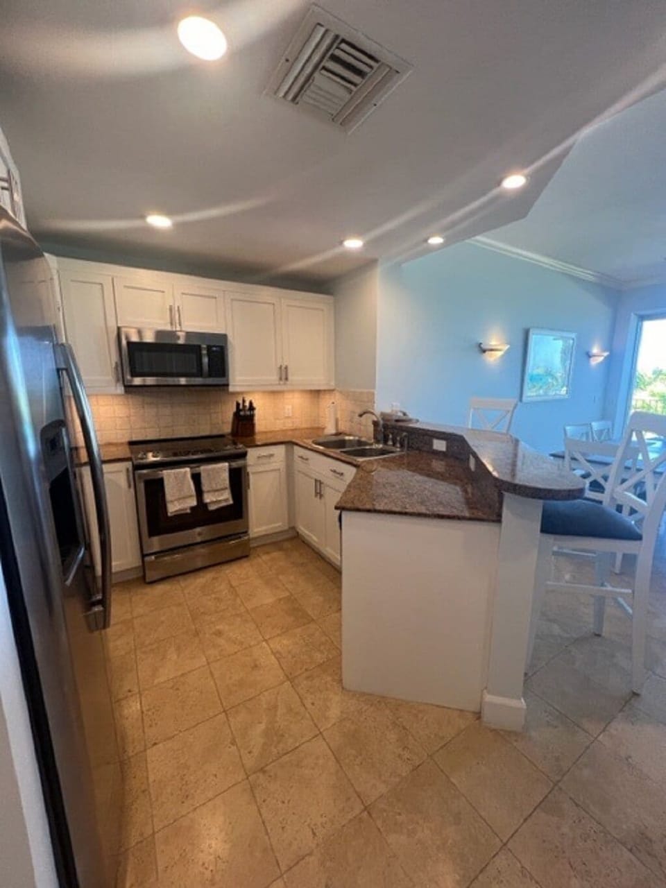 Ocean views from the kitchen