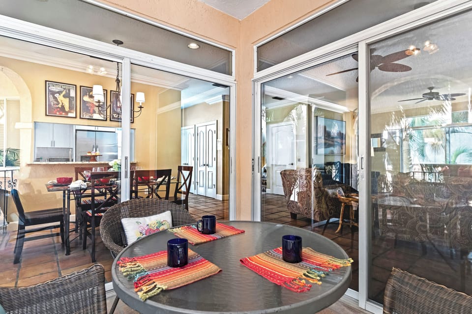 Balcony view looking into the main living space.