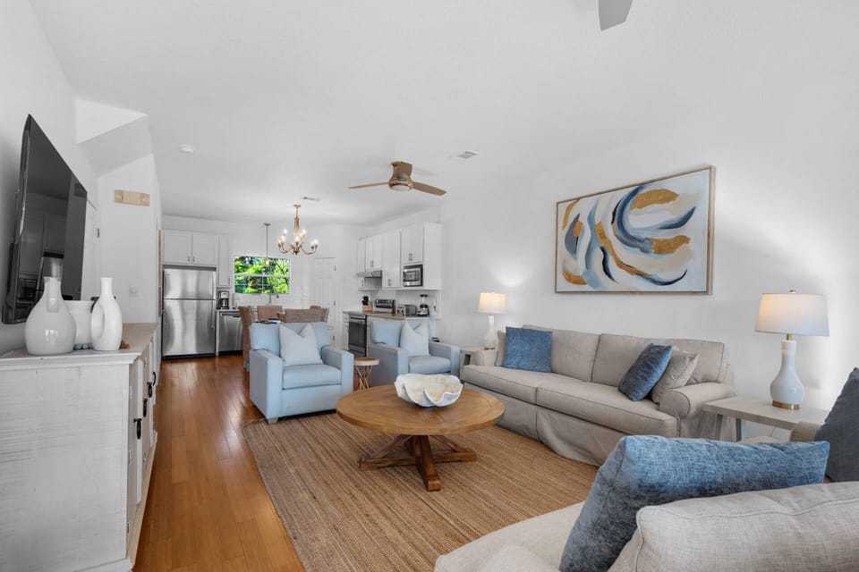 Beautifully decorated Living Area with sleeper sofa