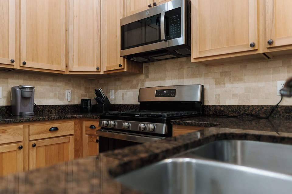Modern kitchen appliances.