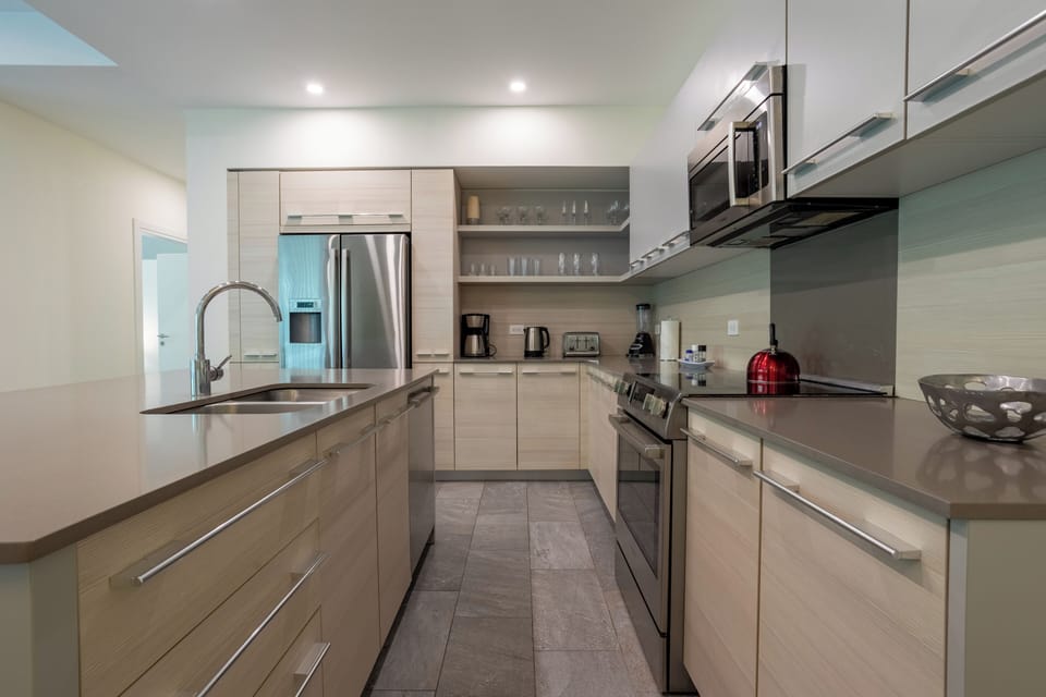 spacious kitchen with all the necessary amenities.