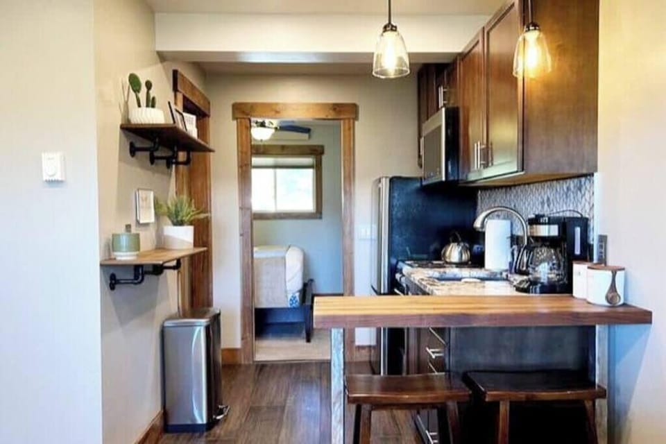 Kitchen equipped with all of the essentials for your stay.