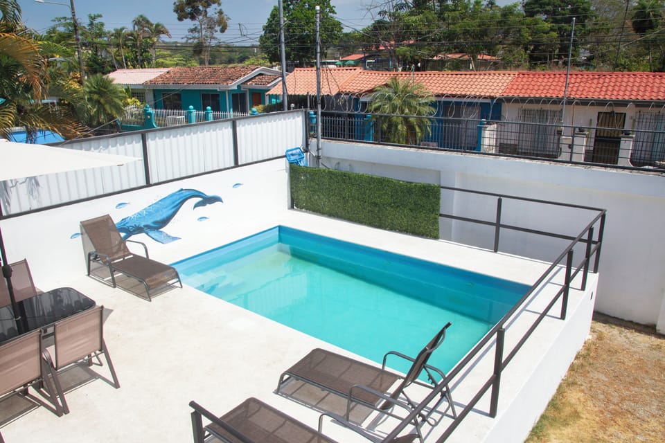 above view of private pool