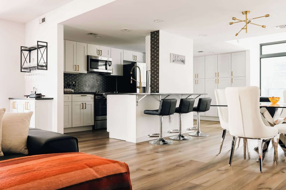 Bar seating with 3 stools