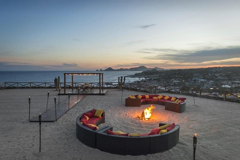 Fire pit for evening relaxing on the beach