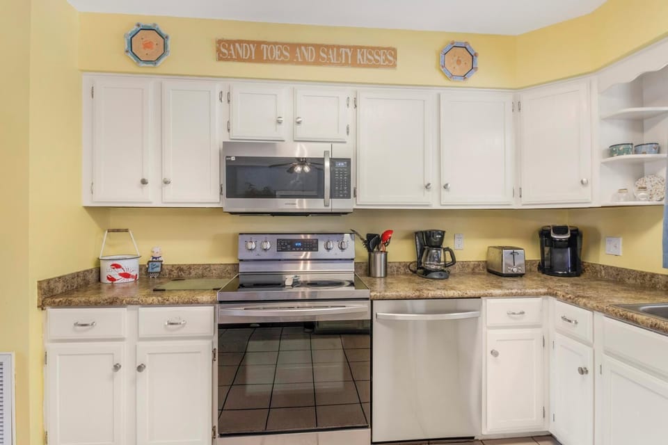 Fully stocked kitchen