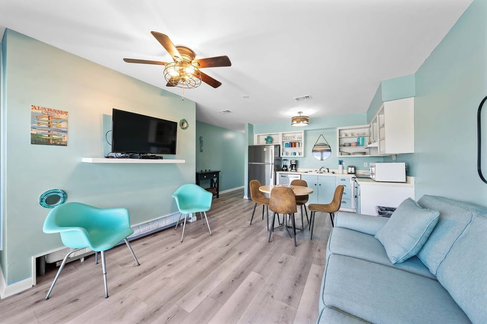 Living room with flat-screen TV