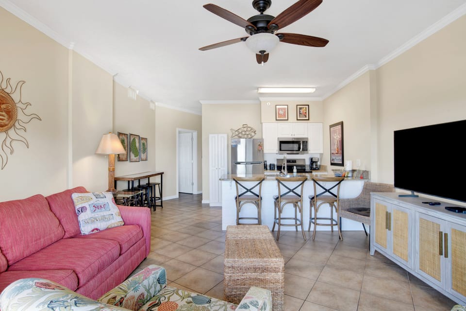 Living and kitchen