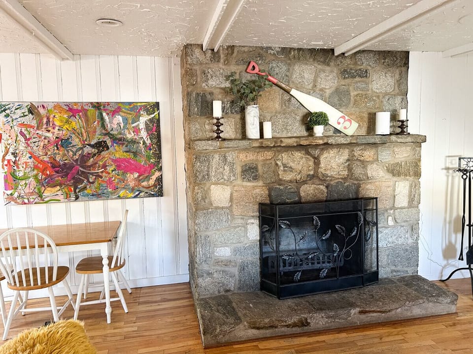 Fireplace and Dining Area