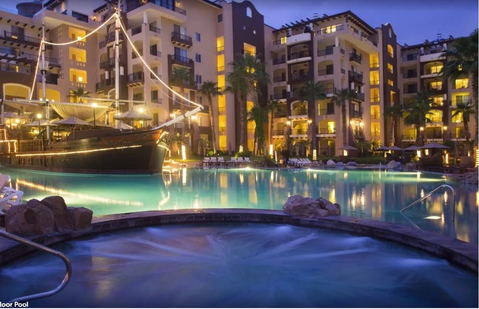 The Pirate Ship (rep is really a bar and charming  replica in this swimming pool