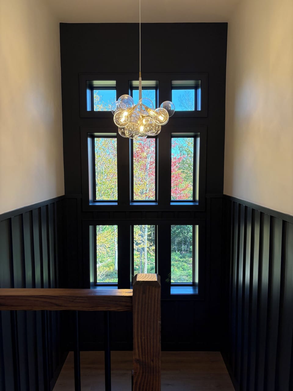 Dramatic stairwell with eastern mountain range views
