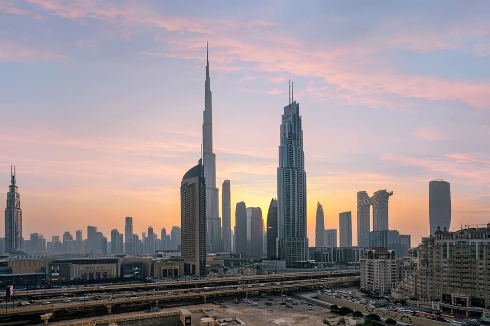 Enjoy stunning sunsets and panoramic views from the balcony, an ideal spot to unwind and soak in the beauty of downtown Dubai