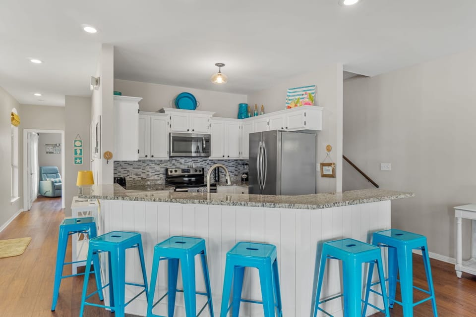 We've added several additional bar stools for counter seating