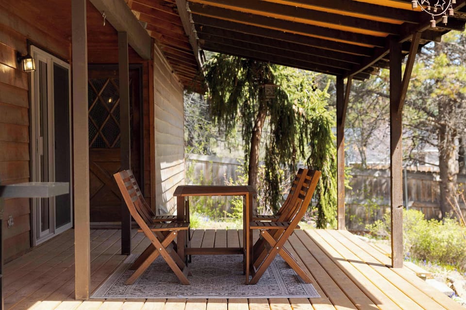 Back deck with outdoor seating