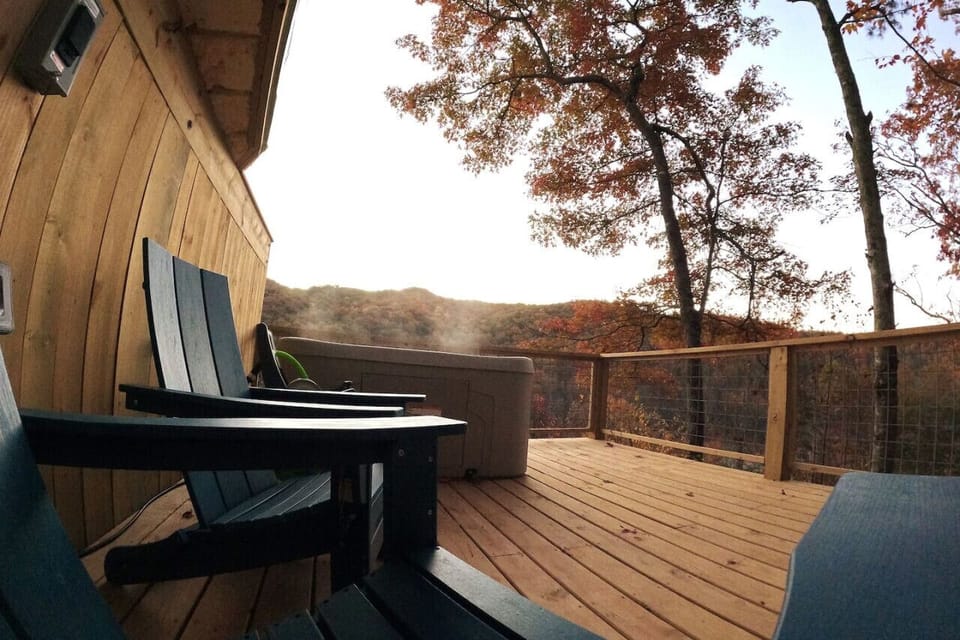 Adirondack deck chairs when your are in between hot tub, sauna or cold plunge sessions. Treat yourself. You won`t regret it.