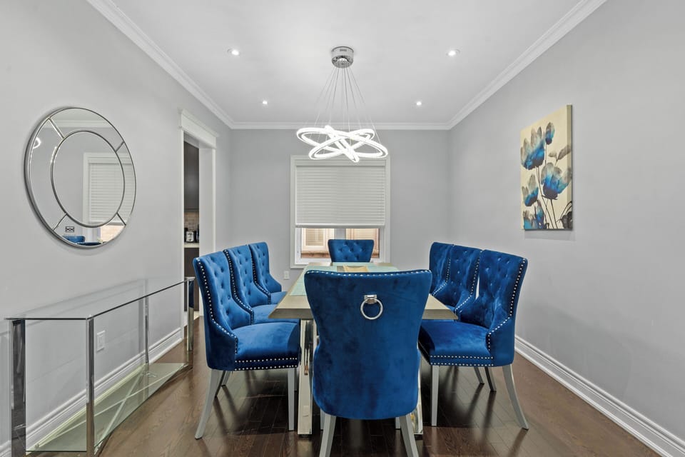 Dining area-1 with 8 seats new dining table, open view to Living room1 & Kitchen
