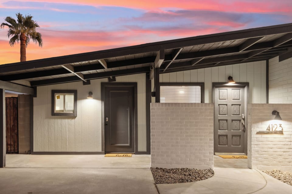 Up close look at the private entrance (on the LEFT) of this Heart of Phoenix Casita.