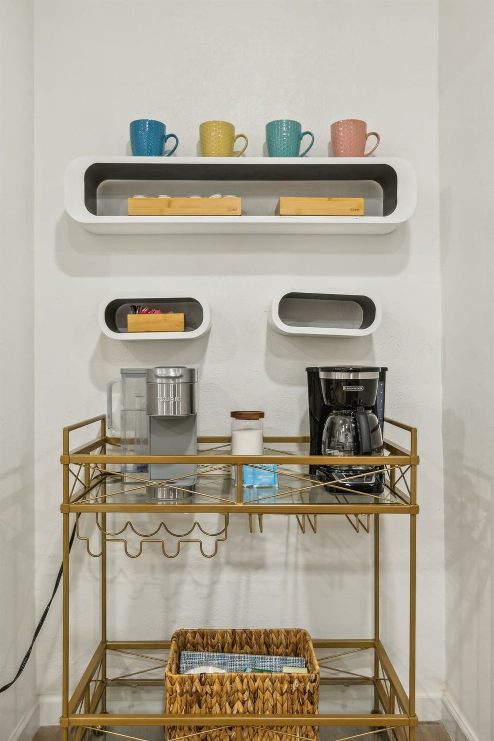 Not only do you need coffee, but you need choices and this coffee bar provides just that.  