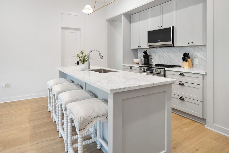 Bright & Modern Kitchen with Island Seating