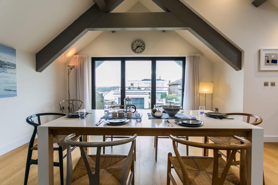 Dining area leading to South facing balcony