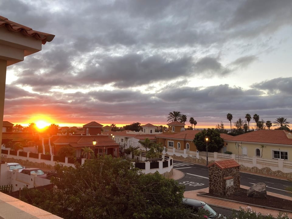 Sunset from the roof terrace