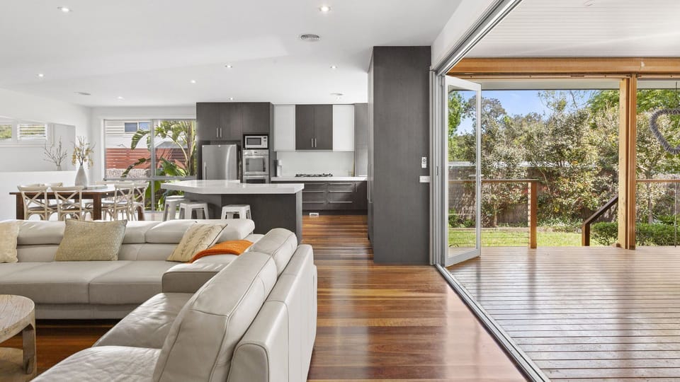 Open up the bi-fold doors on to the large undercover deck