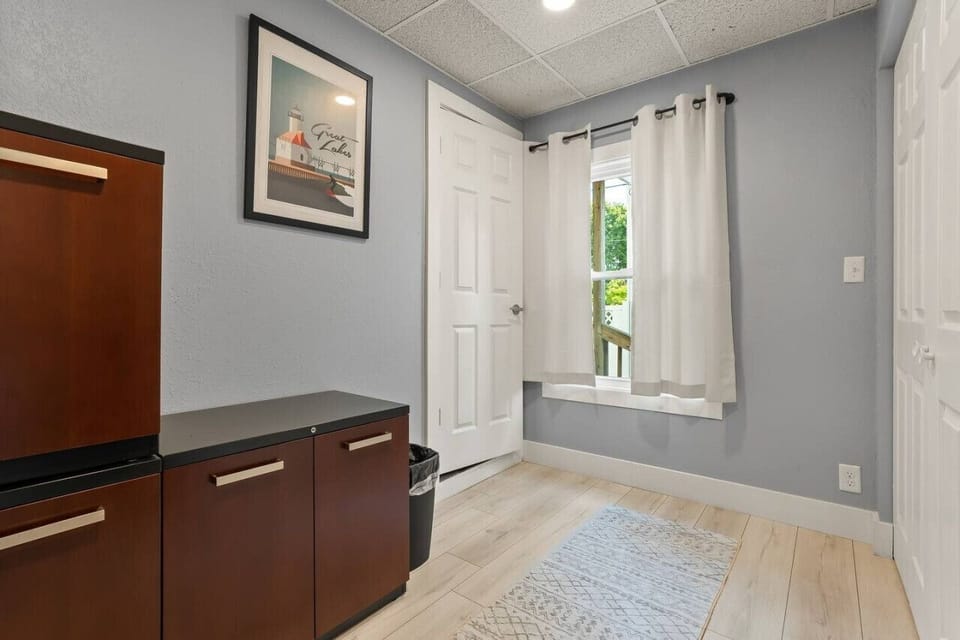 Enjoy the added convenience of a well-organized laundry room, perfect for keeping your things tidy during your stay!