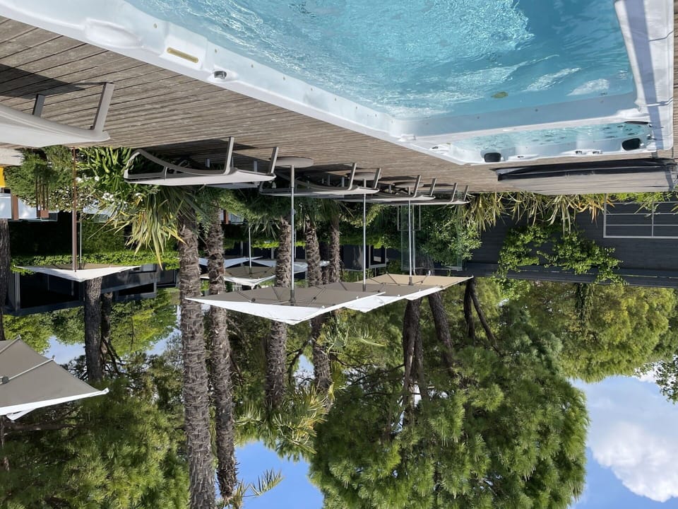 Shade, Reflection, Swimming Pool, Eco Hotel, Daylighting, Water Feature