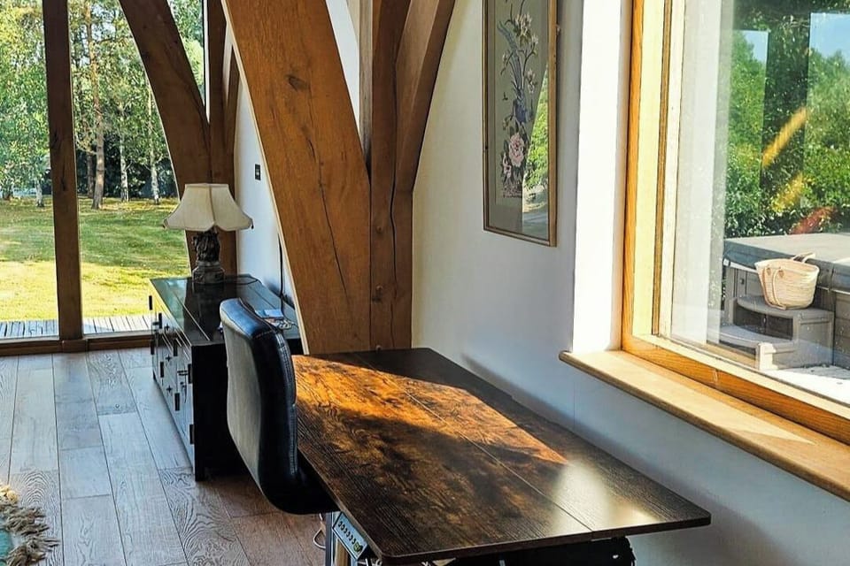 Office niche in the living room.