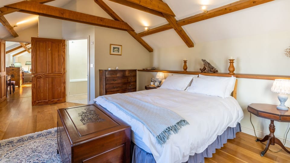Bedroom one has an en-suite and views from its first floor position