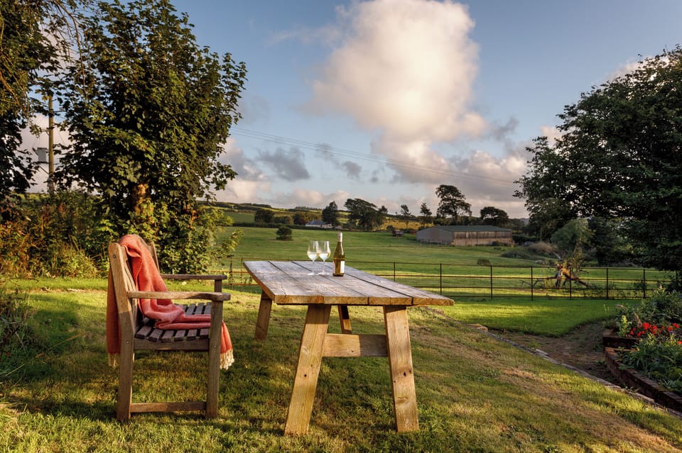 Table above the vegetable garden
