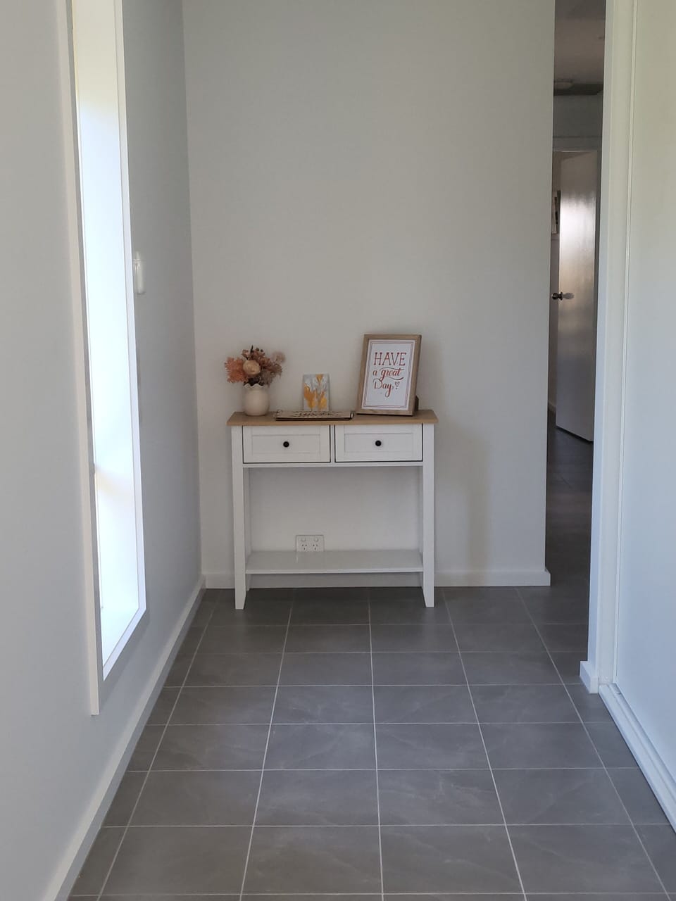Simple entry way with Guest Book.