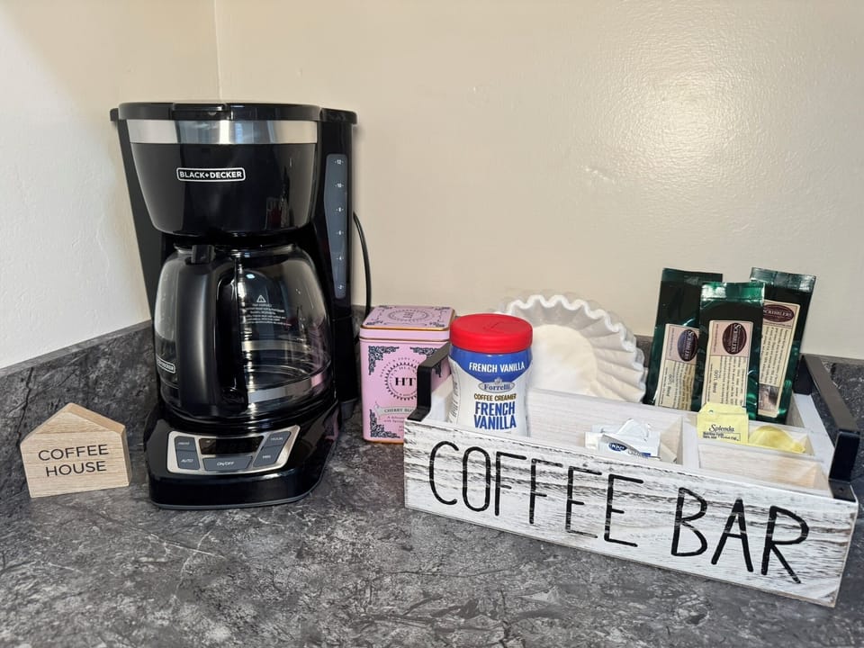 Coffee Bar with local coffee & supplies