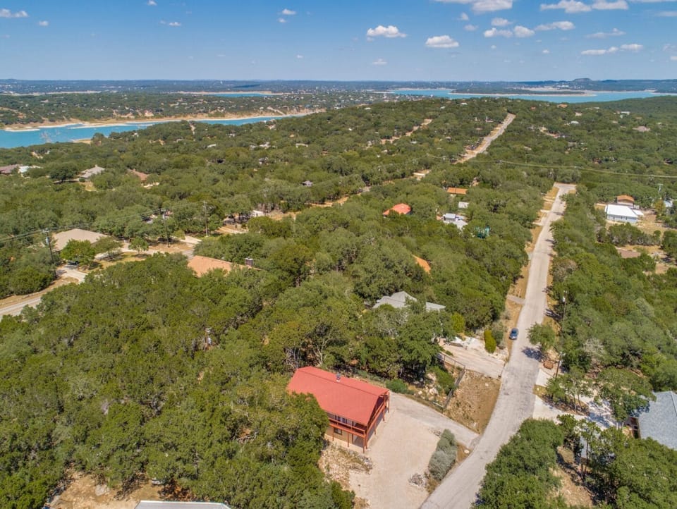 Ariel view of the surrounding area.