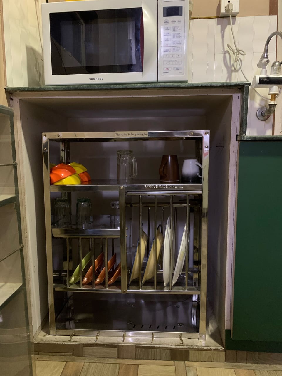 Dish rack, microwave