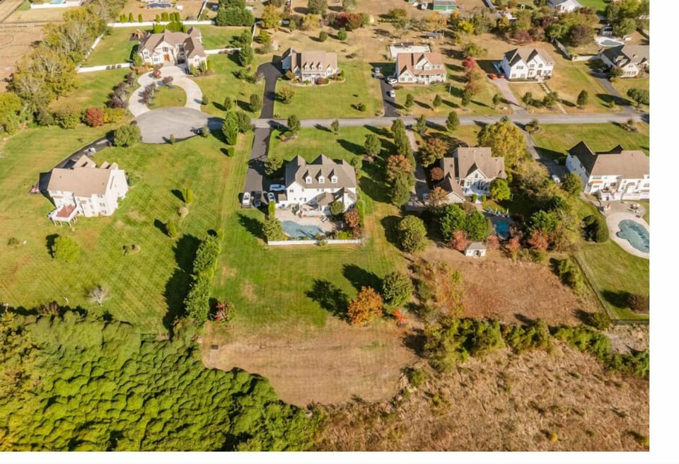 Drone photo of full property