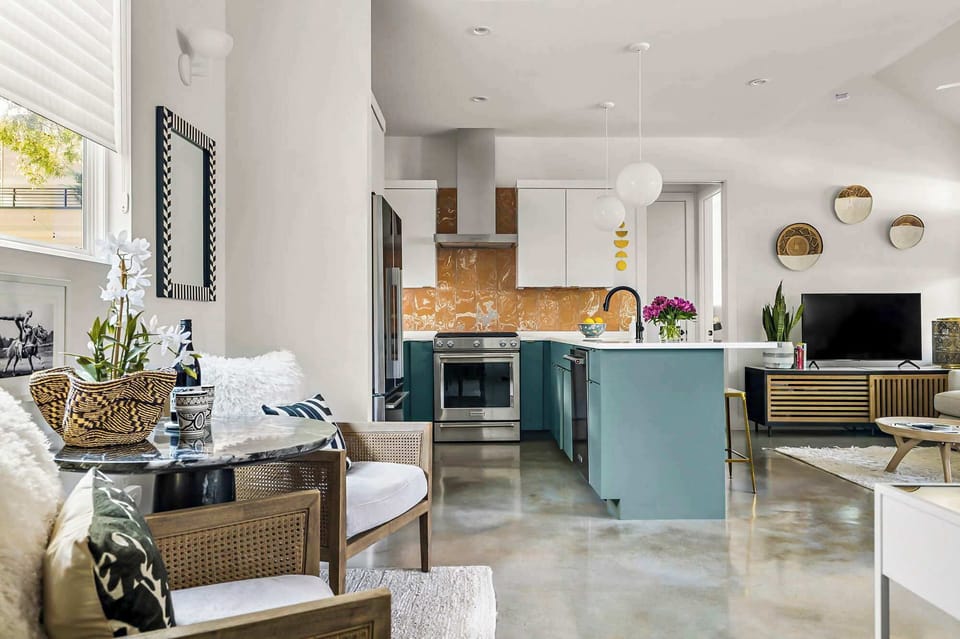 Kitchen and living room