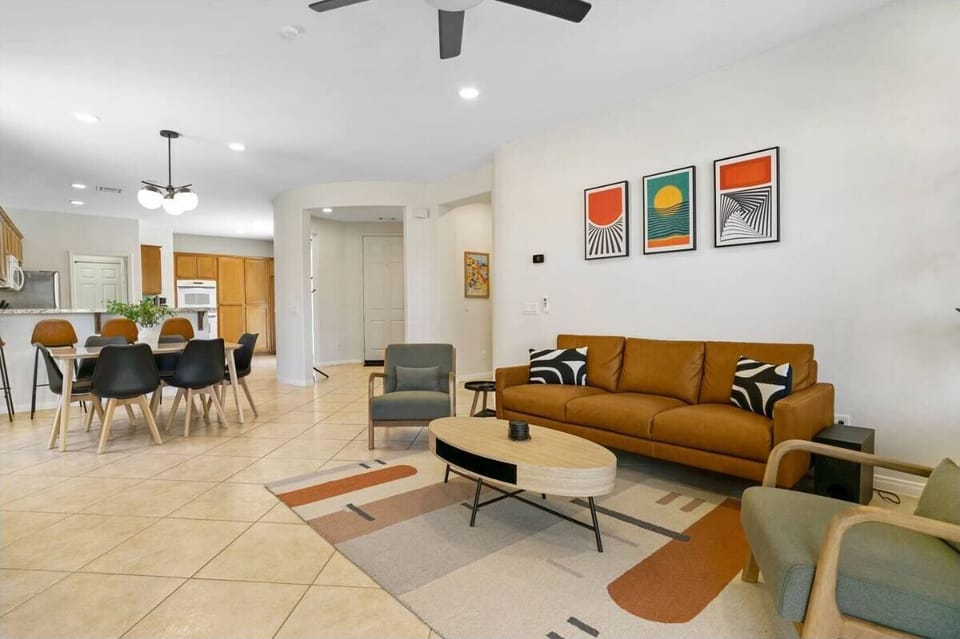 Open-concept layout with entertainment and dining at your fingertips.