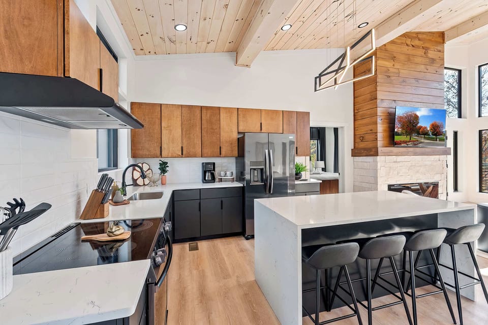 Our fully stocked kitchen
