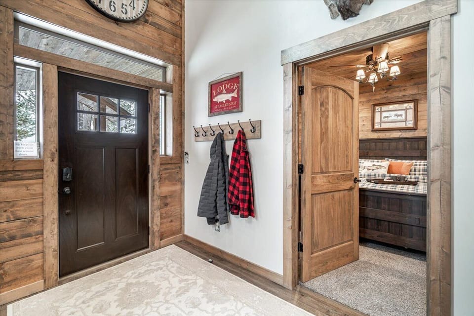 The entrance to the inviting living room on the main floor.