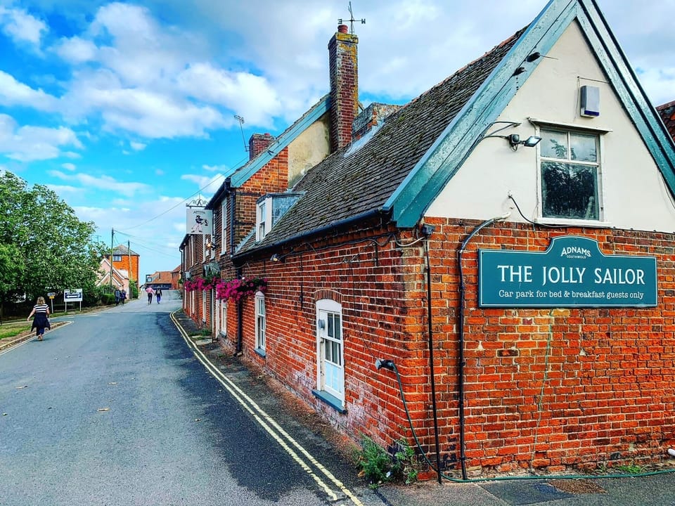 Pop across the road for a pint at the Jolly Sailor 
