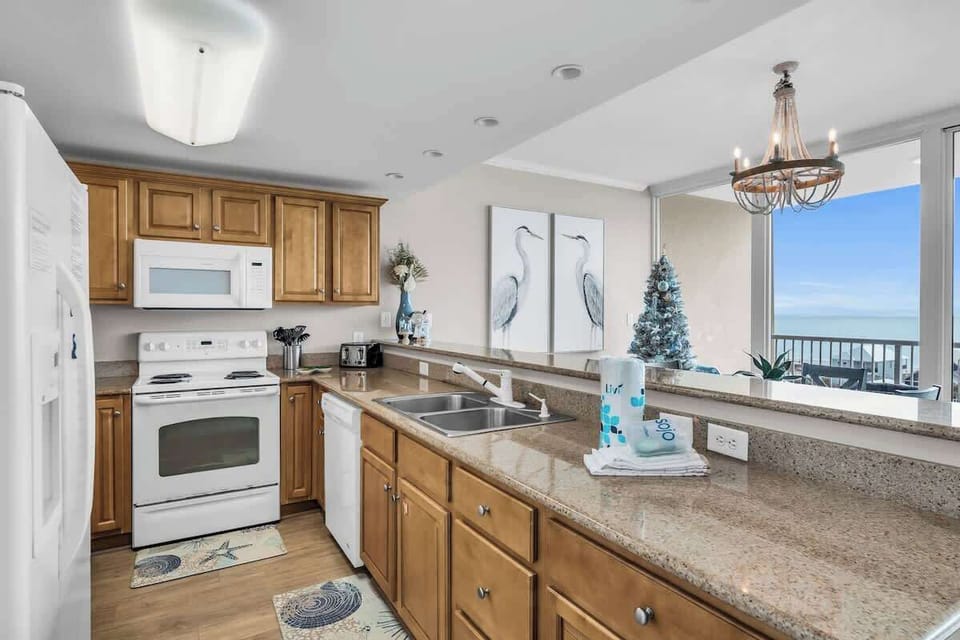 Kitchen off dining area