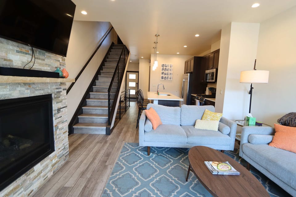 Staircase leading to the second floor