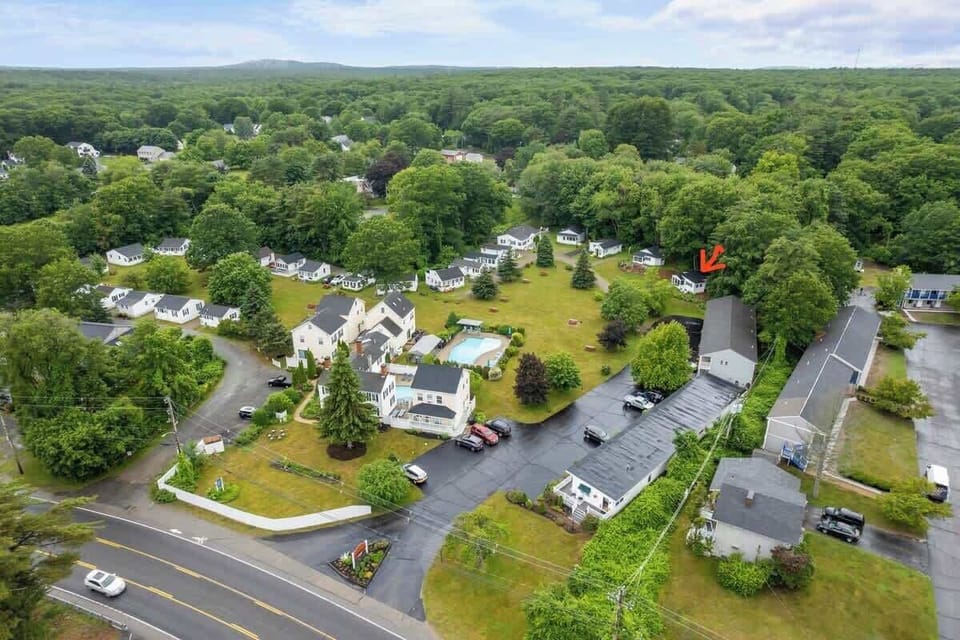 aerial view of the Holiday House